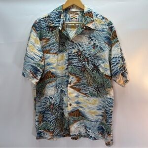 VTG Pineapple Juice Hawaii Classic Aloha Shirt‎ Tower Mens XL Beach 100% Rayon